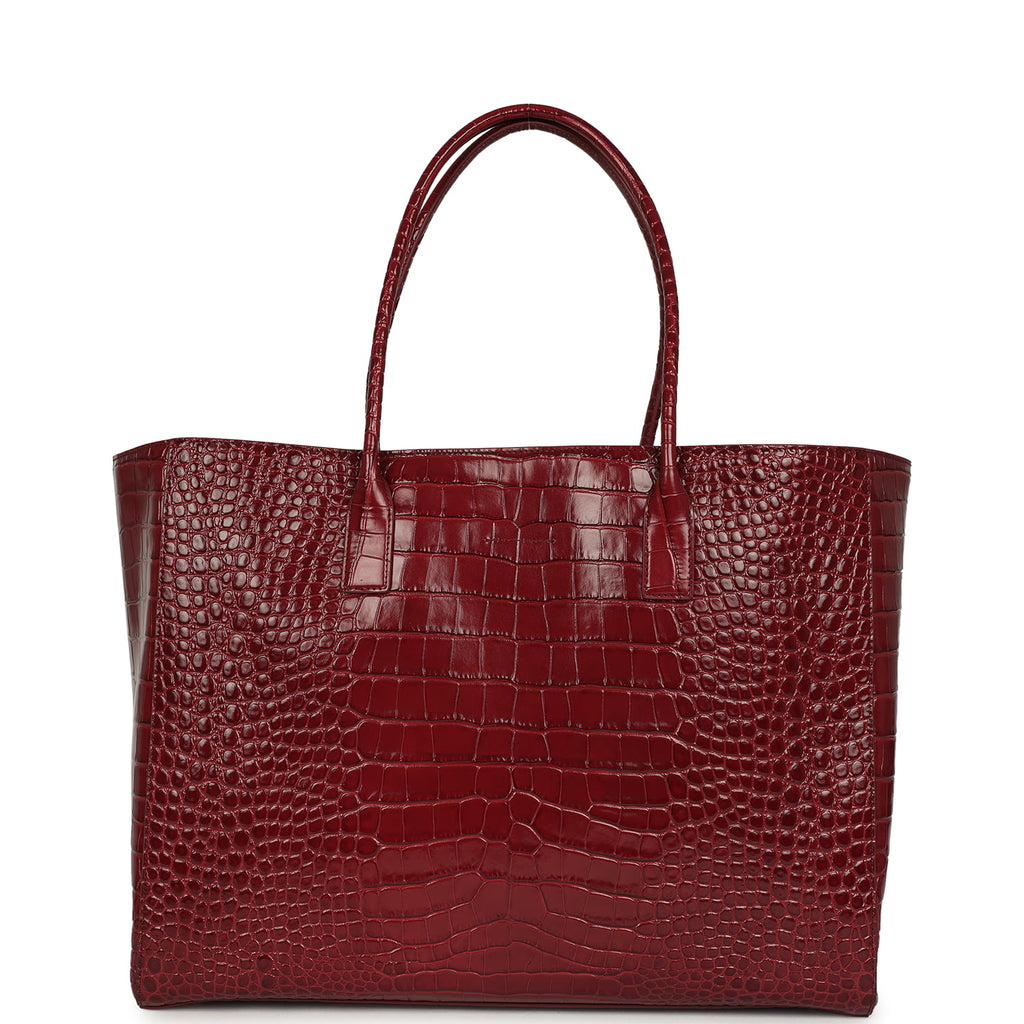 Chanel Large Cerf Shopping Bag Burgundy Crocodile Embossed Calfskin Go chanel-large-cerf-shopping-bag-burgundy-crocodile-embossed-calfskin-go