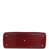 Chanel Large Cerf Shopping Bag Burgundy Crocodile Embossed Calfskin Gold Hardware - Thumbnail View 6