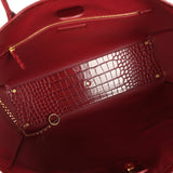 Chanel Large Cerf Shopping Bag Burgundy Crocodile Embossed Calfskin Gold Hardware - Thumbnail View 7