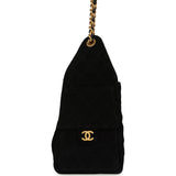 Pre-owned Chanel Small 25 Hobo Bag Black Suede Antique Gold Hardware - Thumbnail View 3