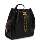Pre-owned Chanel Small 25 Hobo Backpack Black Caviar Antique Gold Hardware - Thumbnail View 2