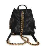 Pre-owned Chanel Small 25 Hobo Backpack Black Caviar Antique Gold Hardware - Thumbnail View 4