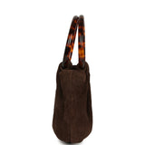Chanel Mini Pouch Dark Brown Suede Tortoiseshell Hardware - Thumbnail View 3
