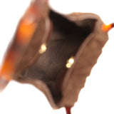 Chanel Mini Pouch Dark Brown Suede Tortoiseshell Hardware - Thumbnail View 8