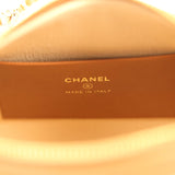 Chanel Mini Timeless Classic Barrel Bag with Chain Beige Braided Raffia and Brown Calfskin Light Gold Hardware - Thumbnail View 9