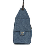 Chanel Small 25 Hobo Bag Blue Washed Denim Antique Gold Hardware - Thumbnail View 3