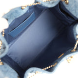 Chanel Small 25 Hobo Bag Blue Washed Denim Antique Gold Hardware - Thumbnail View 8