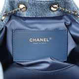 Chanel Small 25 Hobo Bag Blue Washed Denim Antique Gold Hardware - Thumbnail View 9