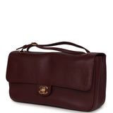 Chanel Maxi "Souplissimo" Small Flap Bag Burgundy Grained Calfskin Gold Hardware - Thumbnail View 5