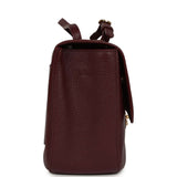 Chanel Maxi "Souplissimo" Small Flap Bag Burgundy Grained Calfskin Gold Hardware - Thumbnail View 3