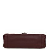Chanel Maxi "Souplissimo" Small Flap Bag Burgundy Grained Calfskin Gold Hardware - Thumbnail View 6