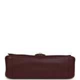 Chanel Maxi "Souplissimo" Small Flap Bag Burgundy Grained Calfskin Gold Hardware - Thumbnail View 8