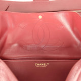 Chanel Maxi "Souplissimo" Small Flap Bag Burgundy Grained Calfskin Gold Hardware - Thumbnail View 12