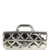 Chanel Large Top Handle Long Flap Bag with Chain Silver Mirror Calfskin Silver Hardware - Thumbnail View 1