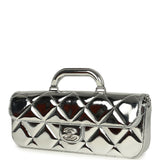 Chanel Large Top Handle Long Flap Bag with Chain Silver Mirror Calfskin Silver Hardware - Thumbnail View 5