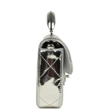 Chanel Large Top Handle Long Flap Bag with Chain Silver Mirror Calfskin Silver Hardware - Thumbnail View 3