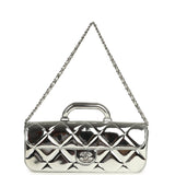 Chanel Large Top Handle Long Flap Bag with Chain Silver Mirror Calfskin Silver Hardware - Thumbnail View 7