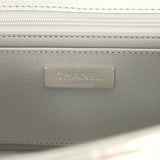 Chanel Large Top Handle Long Flap Bag with Chain Silver Mirror Calfskin Silver Hardware - Thumbnail View 9