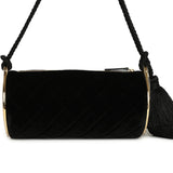 Chanel Tassel Barrel Bag Black Velvet Gold Hardware - Thumbnail View 5