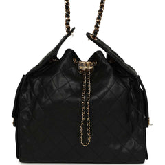 Chanel Medium 25 Hobo Bag Black Caviar Gold Hardware