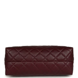 Chanel Large Quilted Clutch with Chain Dark Burgundy Lambskin Gold Hardware - Thumbnail View 6