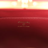 Chanel Large Quilted Clutch with Chain Dark Burgundy Lambskin Gold Hardware - Thumbnail View 9