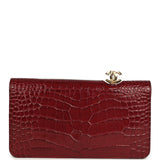 Chanel CC Clutch Burgundy Croc Embossed Calfskin Gold Hardware - Thumbnail View 4
