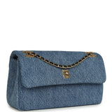 Chanel Medium "Eyes on You" Flap Bag Blue Denim Gold Hardware - Thumbnail View 2