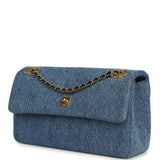 Chanel Medium "Eyes on You" Flap Bag Blue Denim Gold Hardware - Thumbnail View 5
