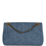 Chanel Medium "Eyes on You" Flap Bag Blue Denim Gold Hardware - Thumbnail View 4