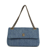 Chanel Medium "Eyes on You" Flap Bag Blue Denim Gold Hardware - Thumbnail View 7