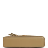 Chanel Top Handle Long Vanity Case with Chain Dark Beige Suede Gold Hardware - Thumbnail View 6
