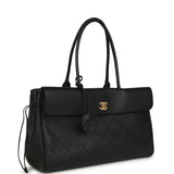 Chanel Medium "Urban Essential" East West Shopping Tote Black Caviar Gold Hardware - Thumbnail View 2