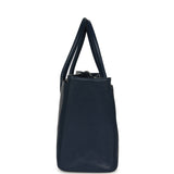 Pre-owned Chanel Medium Executive Cerf Tote Bag Navy Grained Calfskin Silver Hardware - Thumbnail View 3