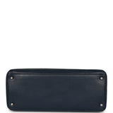 Pre-owned Chanel Medium Executive Cerf Tote Bag Navy Grained Calfskin Silver Hardware - Thumbnail View 6