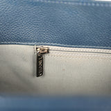 Pre-owned Chanel Medium Executive Cerf Tote Bag Navy Grained Calfskin Silver Hardware - Thumbnail View 8