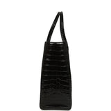 Chanel Large Cerf Shopping Bag Black Crocodile Embossed Calfskin Gold Hardware - Thumbnail View 3