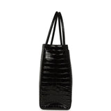 Chanel Large Cerf Shopping Bag Black Crocodile Embossed Calfskin Gold Hardware - Thumbnail View 3