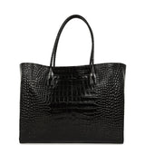 Chanel Large Cerf Shopping Bag Black Crocodile Embossed Calfskin Gold Hardware - Thumbnail View 4