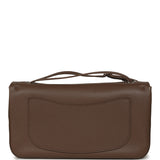 Chanel Maxi "Souplissimo" Small Flap Bag Brown Grained Calfskin Silver Hardware - Thumbnail View 4