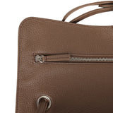 Chanel Maxi "Souplissimo" Small Flap Bag Brown Grained Calfskin Silver Hardware - Thumbnail View 8