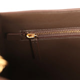 Chanel Maxi "Souplissimo" Small Flap Bag Dark Brown Suede Gold Hardware - Thumbnail View 9