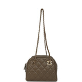 Chanel Small Bowling Bag Dark Khaki Lambskin Gold Hardware - Thumbnail View 7