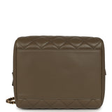 Chanel Small Bowling Bag Dark Khaki Lambskin Gold Hardware - Thumbnail View 6