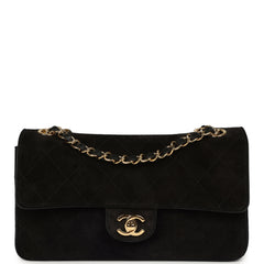 Chanel Medium "Souplissimo" Flap Bag Black Suede Gold Hardware