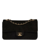 Chanel Medium "Souplissimo" Flap Bag Black Suede Gold Hardware - Thumbnail View 1