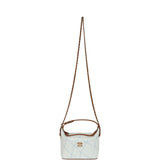 Chanel Mini CC Hobo Pouch with Chain Light Blue Denim and Brown Calfskin Gold Hardware - Thumbnail View 7