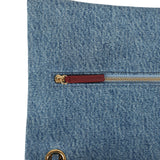 Chanel Maxi "Souplissimo" Large Flap Bag Blue Denim Gold Hardware - Thumbnail View 8