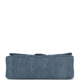 Chanel Maxi "Souplissimo" Small Flap Bag Blue Denim Gold Hardware - Thumbnail View 6