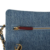 Chanel Maxi "Souplissimo" Small Flap Bag Blue Denim Gold Hardware - Thumbnail View 8